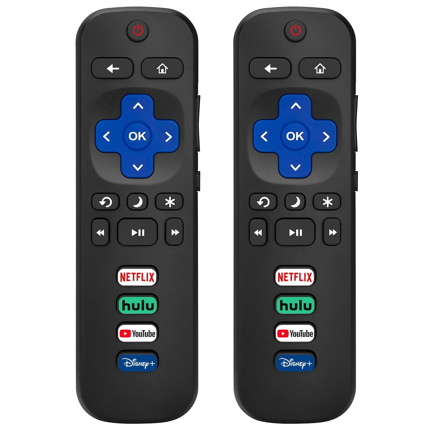 2) Replacement Remote Control Only For Roku Tv, Compatible For Tcl Roku/Hisense