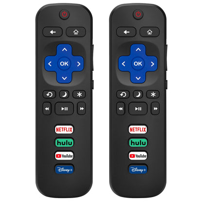 2) Replacement Remote Control Only For Roku Tv, Compatible For Tcl Roku/Hisense