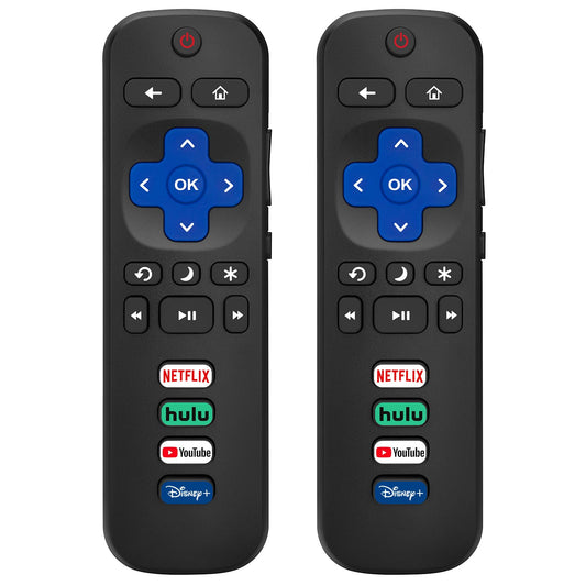2) Replacement Remote Control Only For Roku Tv, Compatible For Tcl Roku/Hisense