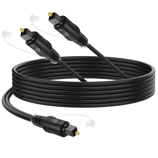 Divisor óptico digital de 2 Toslink, 1 macho de entrada a 2 machos de salida, cable de audio de fibra óptica