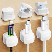 Cable Clips, Rocoren Smooth Adjustable Adhesive Cord Organizer, Desk Cable Manag
