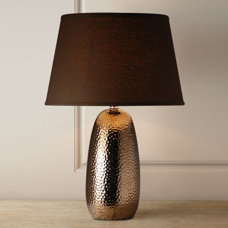 Lampe de table en céramique émaillée et métal