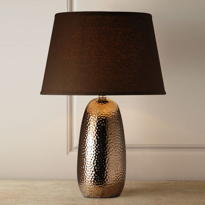 Lampe de table en céramique émaillée et métal