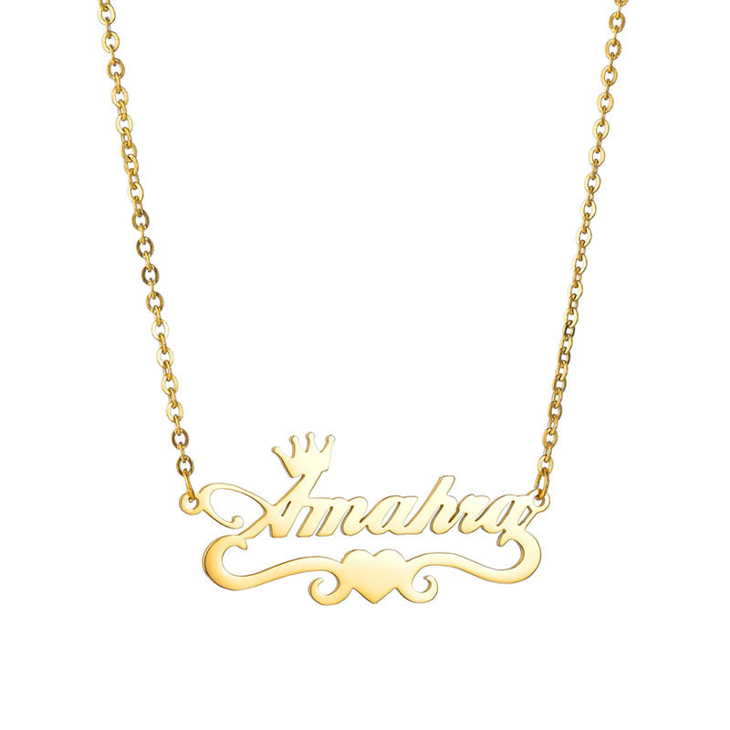 Nouveau produit créatif Collier de clavicule Lettre d'amour anglaise