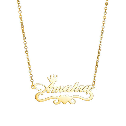 Nouveau produit créatif Collier de clavicule Lettre d'amour anglaise