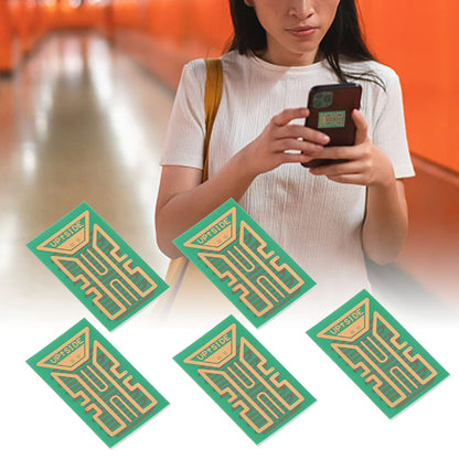 Signal Booster Stickers 5 Pack — Mobile Antenna Enhancer for Elevators, Tunnels