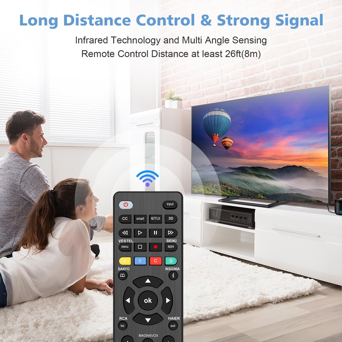 Universal TV Remote Control - Compatible with Samsung LG Vizio TCL Sony Insignia Philips Panasonic