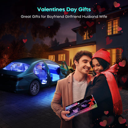 Interior LED Lights — Music Sync App Control Color Changing USB Strip Lights for