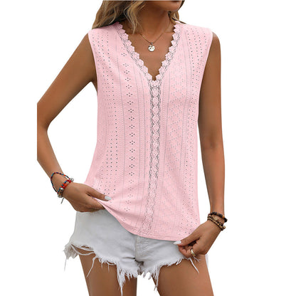 Women's Lace V-Neck Hollow Vest