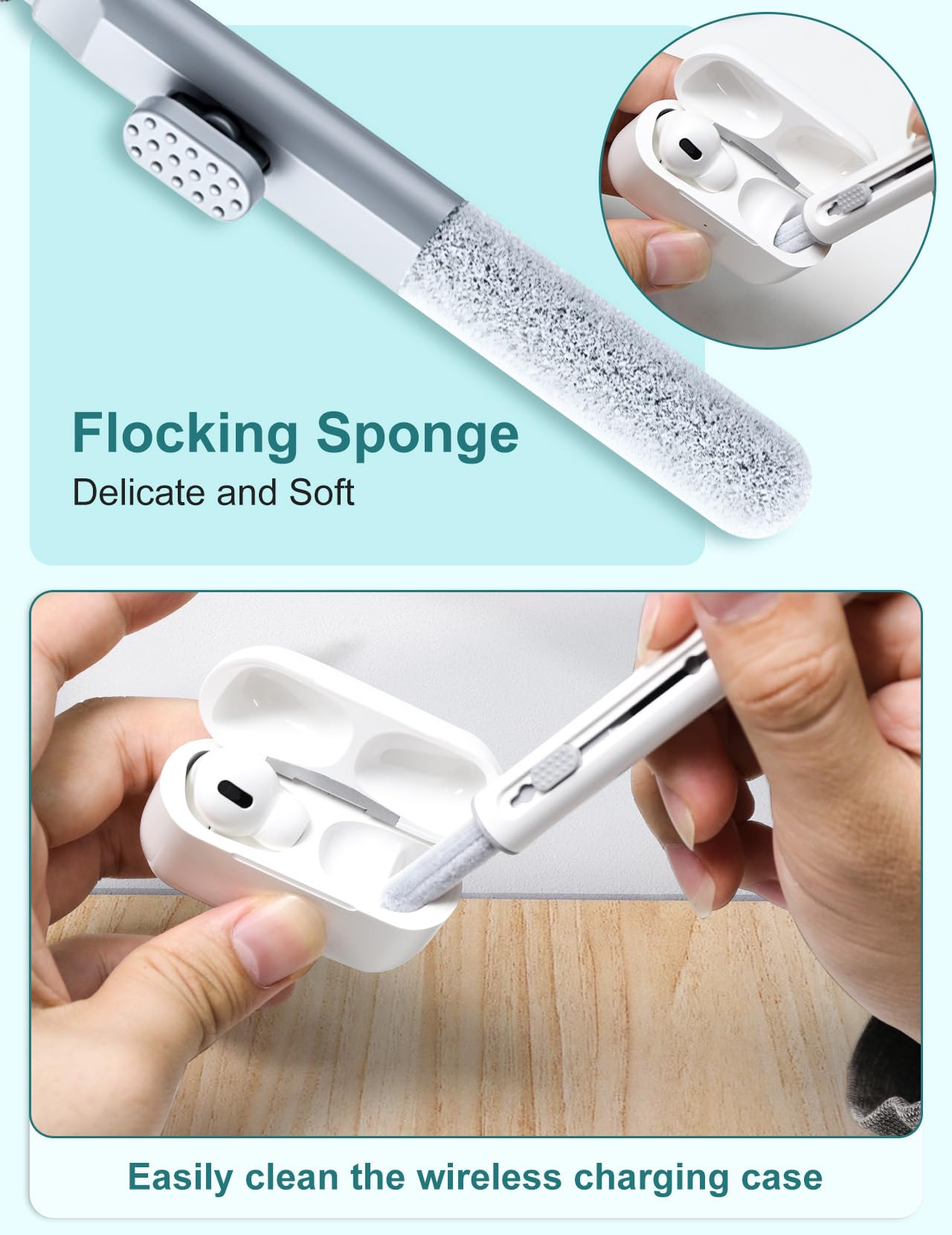 Cleaner Kit For Airpods Pro 4 3 2 1, Multi-Function Cleaning Pen Tool With Soft
