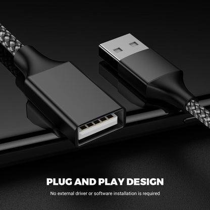 Câble Répartiteur en Y USB Mâle vers 3 Femelles 1 Entrée 3 Sorties (30cm) pour PC/Ordinateur Portable/Macbo