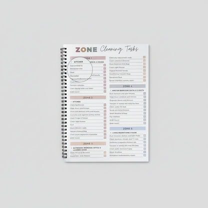 Cleaning Planner – Undated Daily, Weekly & Monthly Home Organizer with Chore Cha