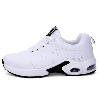 Chaussures décontractées respirantes légères pour femme, à lacets, amortissantes