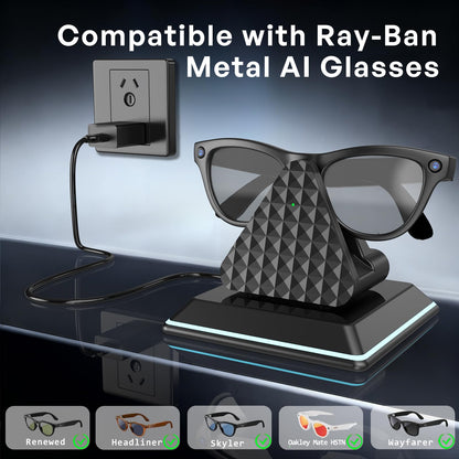 Stand For Ray-Ban Meta Smart Glasses, Portable Usb-A