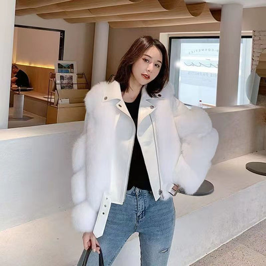 Vêtements pour femmes Imitation Fourrure Vêtements de moto pour femmes Manteau Automne Et Hiver Jeune Manteau