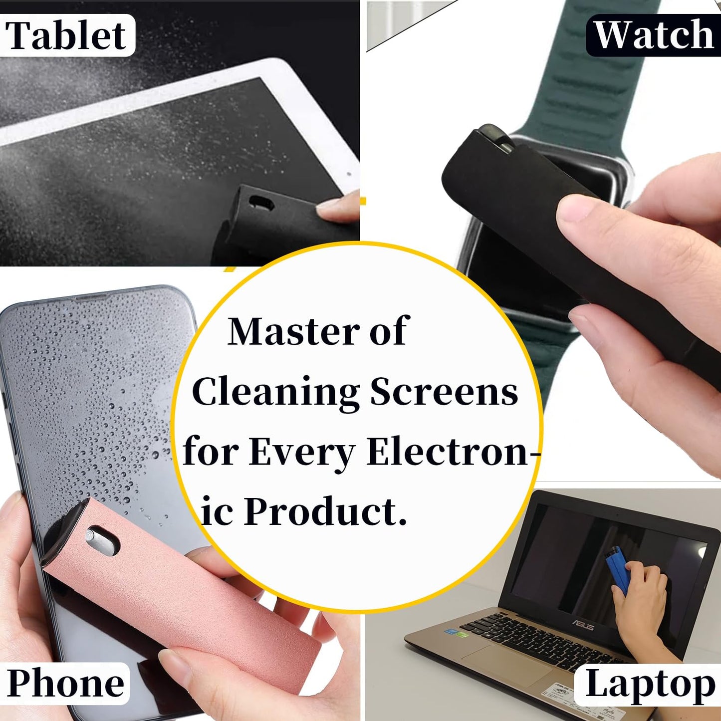 Cleaner Spray And Wipe For Women, Cell Phone Touchscreen Cleaning Wiper Kit Acce
