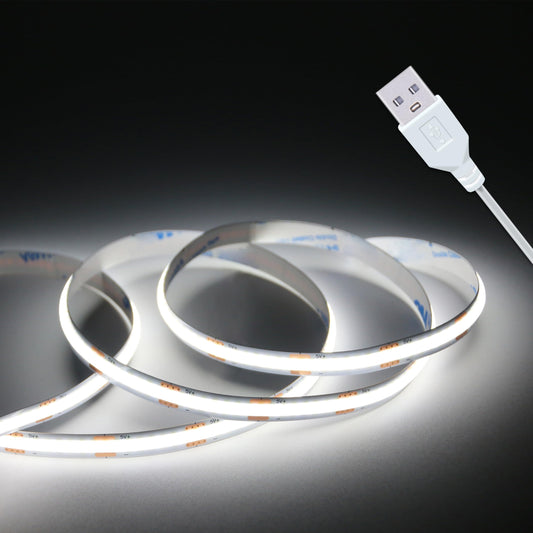 Strip Lights, 5V Usb Led Lighting Cob Short Led Strip Light White Flexible Not D