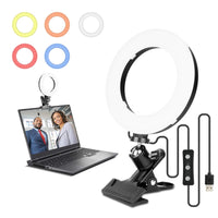 Éclairage de conférence, Anneau lumineux à clipser sur moniteur d'ordinateur portable, téléphone avec 5 cou