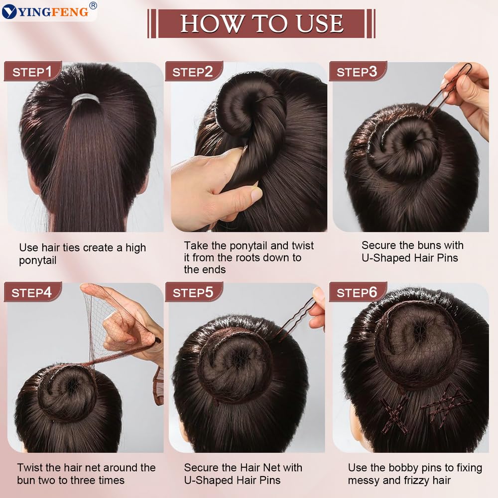 Bobby Pins Hair Pins Kit With Hair Net, Yingfeng Includes 100 Bobby Pins For Wom