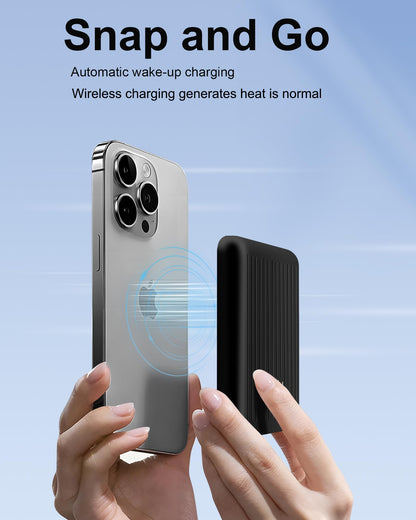 Magsafe-Compatible Portable Charger, 5000Mah 5W Compact Magnetic Power Bank For