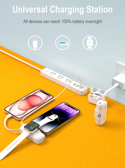 Essentials Small Portable Charger For Iphone 15 Pro 5000Mah, Ultra-Compact Charg