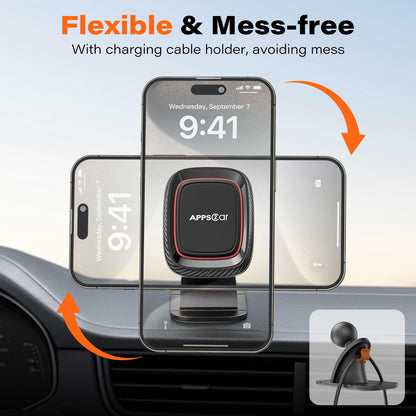 Support magnétique de téléphone pour voiture - Fixation puissante pour grille d'aération compatible avec tous les téléphones