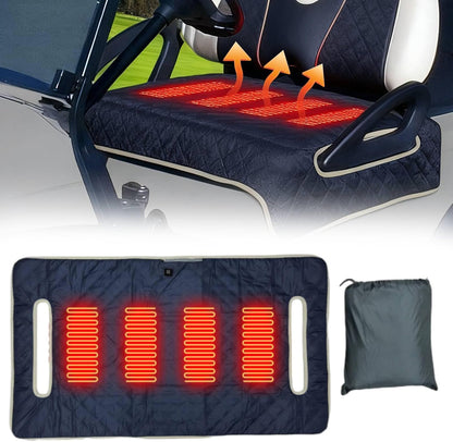 LITEGUEST Heated Golf Cart Seat Cushion | USB Heated Golf Seat Pad