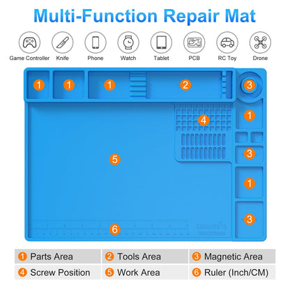 Mat Electronics Repair Mat, Silicone Work Mat Heat