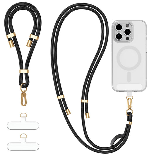 Phone Lanyard and Wrist Strap Kit - Adjustable Crossbody Neck Lanyard Anti-Theft for All Phones