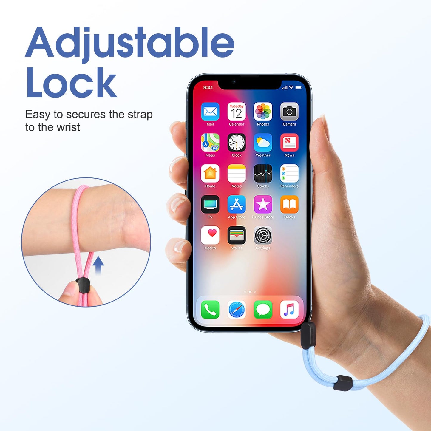 Wrist Strap Lanyard, Adjustable Nylon Colorful For Mobile Phone, Camara, Usb Fla