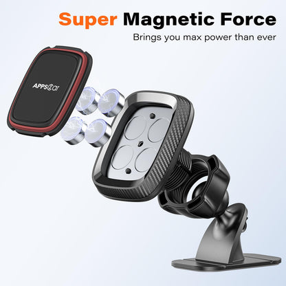Support magnétique de téléphone pour voiture - Fixation puissante pour grille d'aération compatible avec tous les téléphones