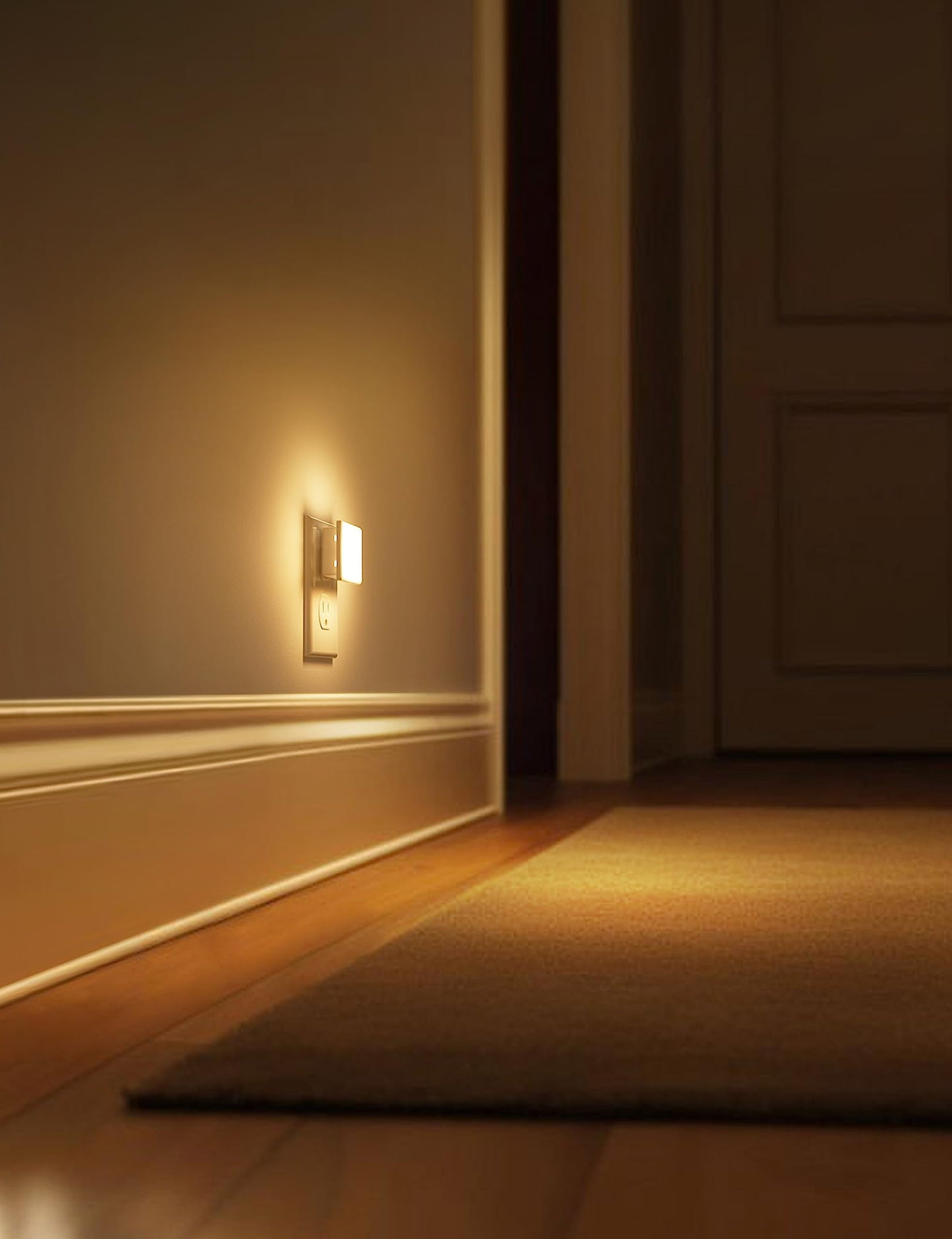 Led Night Lights Plug Into Wall 2-Pack, 0.3W Plug In Night Light, Dusk To Dawn,