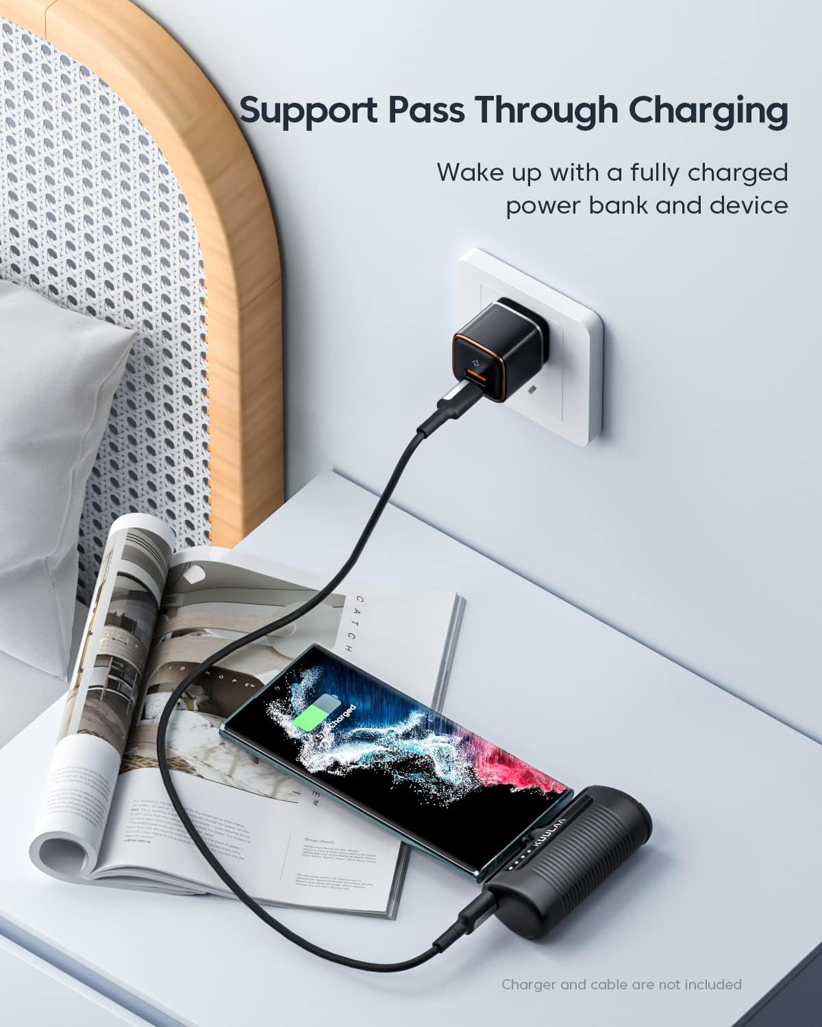 USB-C Power Bank 4500mAh - Small Portable Compact Phone Charger for Android