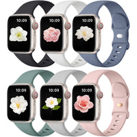 Watch Band 38Mm 40Mm 41Mm 42Mm 44Mm 45Mm 46Mm 49Mm Women Men, 6 Pack Silicone Sp