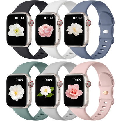 Watch Band 38Mm 40Mm 41Mm 42Mm 44Mm 45Mm 46Mm 49Mm Women Men, 6 Pack Silicone Sp