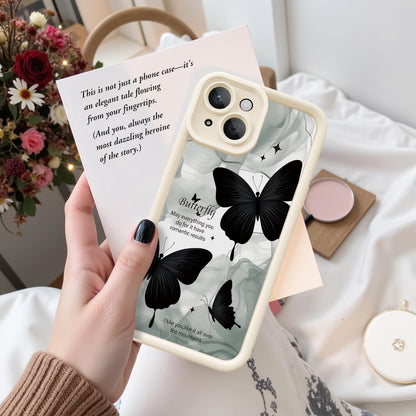 iPhone 14 Case, Creative Butterfly Pattern Design for Girl Women, Soft Silic