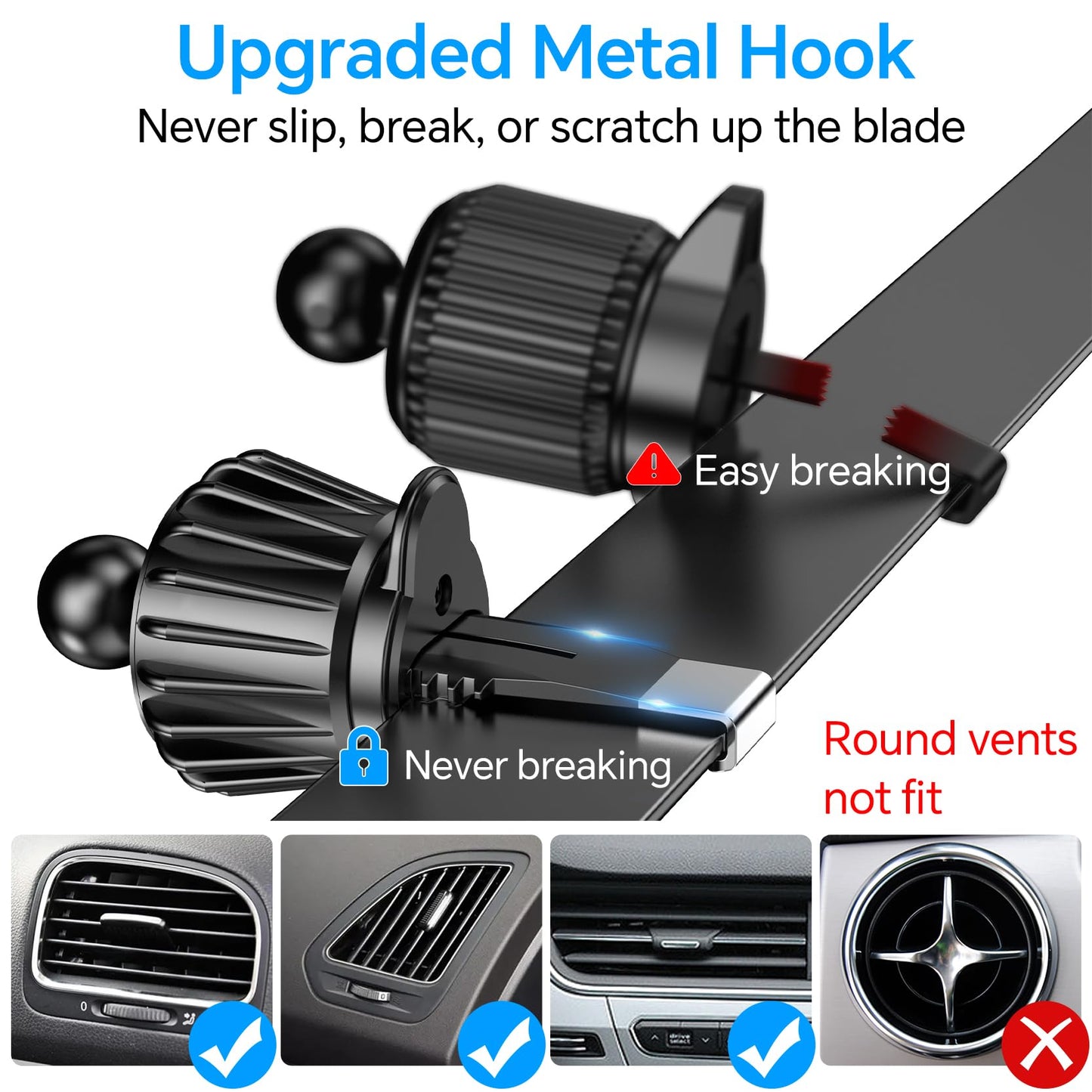 Car Mount — 20 Strong Magnets Magnetic Dashboard Phone Holder for iPhone 17/16/1
