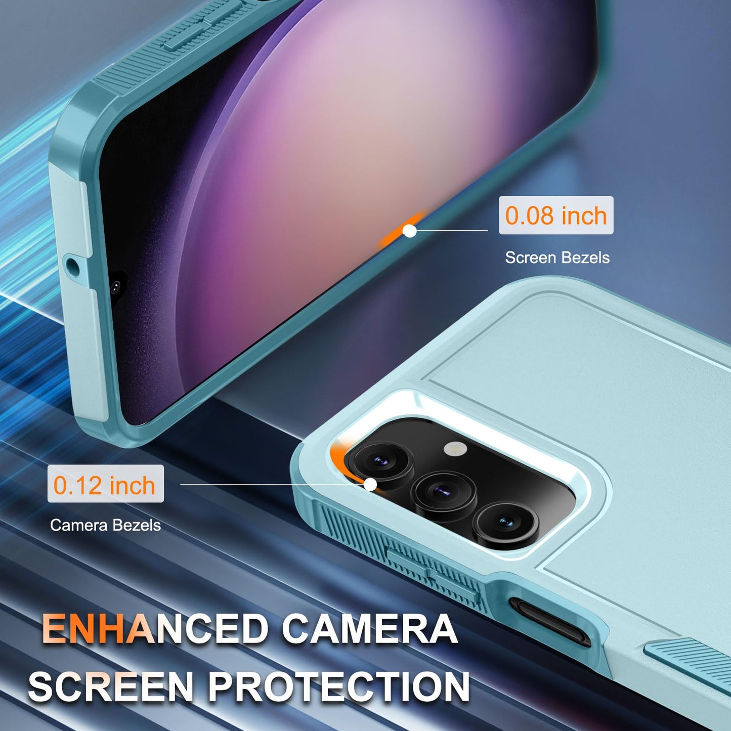 Samsung Galaxy A15 5G Heavy Duty Rugged Case - Full Body Shockproof Protective Cover