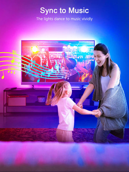 Backlights, 13.1Ft Led Lights For 32-65 Inch Tv, Rgb Tv Led Lights Behind, Music