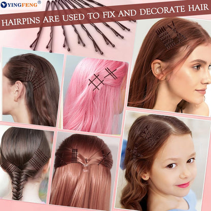 Bobby Pins Hair Pins Kit With Hair Net, Yingfeng Includes 100 Bobby Pins For Wom