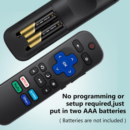2) Replacement Remote Control Compatible For Roku Tv,For Tcl Roku/For Hisense Ro