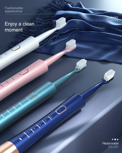 Electric Toothbrush For Adults, Usb Rechargeable Sonic Toothbrush With 8 Brush H