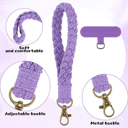 Pack Phone Wrist Strap, Colorful Phone Lanyard Bracelet With Universal Patch, Wr