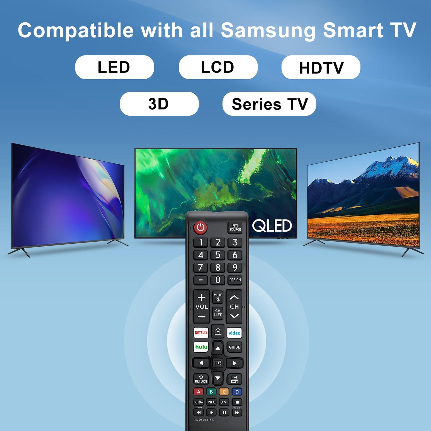 Universal Samsung TV Remote Replacement - Compatible with All Samsung Smart TV Models