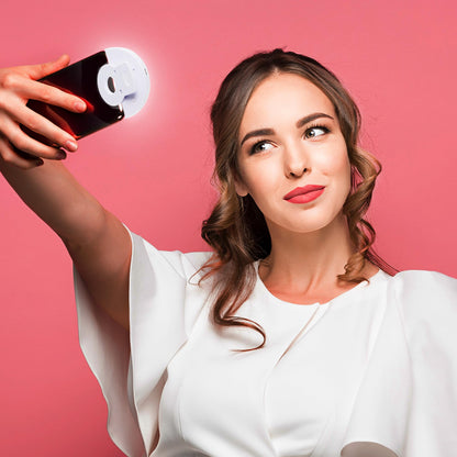 Novelties Rechargeable Led Selfie Ring Light – Clip-On 3.5” Phone Light For Ipho