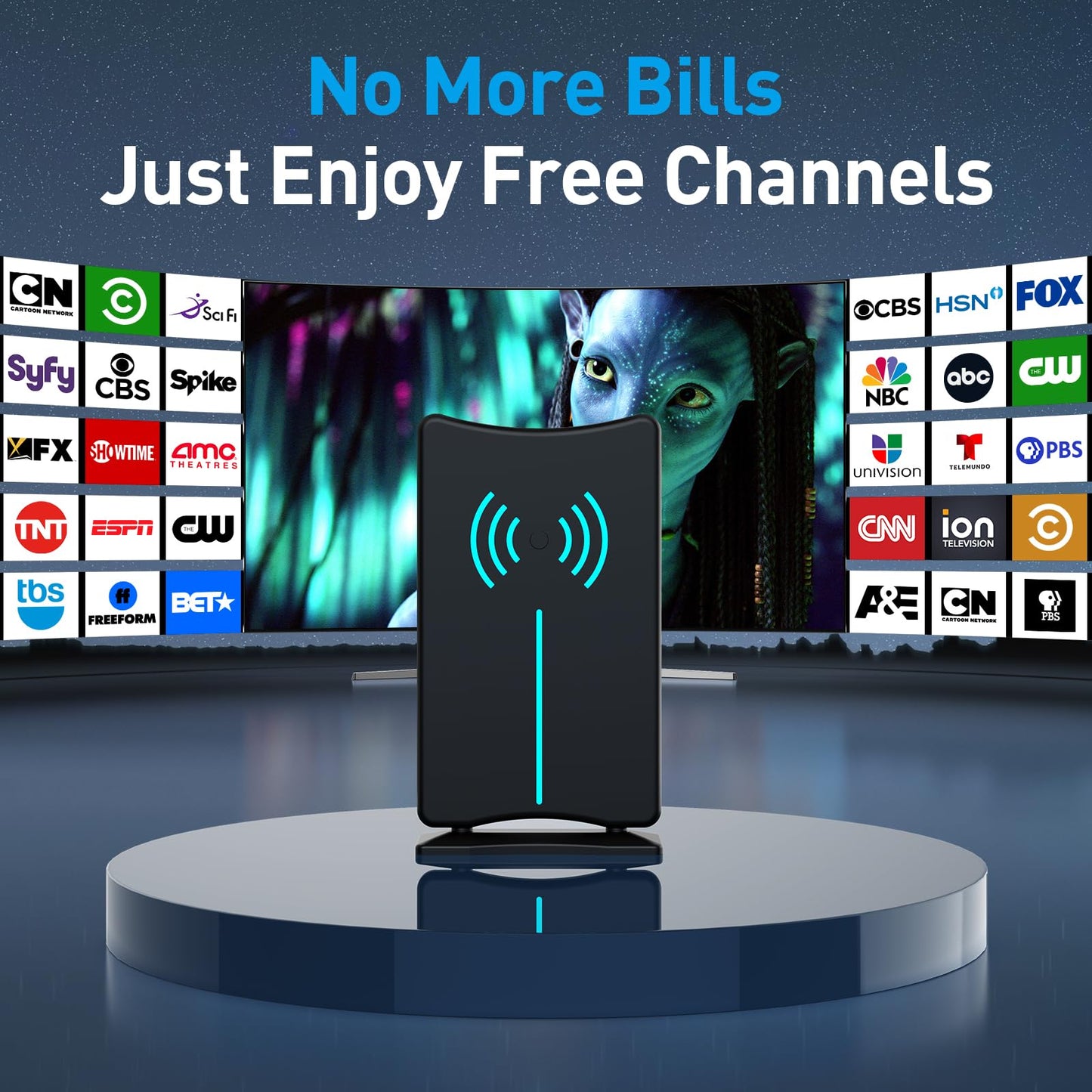 Miles Range HD TV Antenna for Smart TV Indoor TV Antennas for Free Channels with