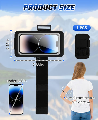 Cell Phone Holder, Wrist Waterproof Workout Phone Holder Up To 7.0'', Wristband