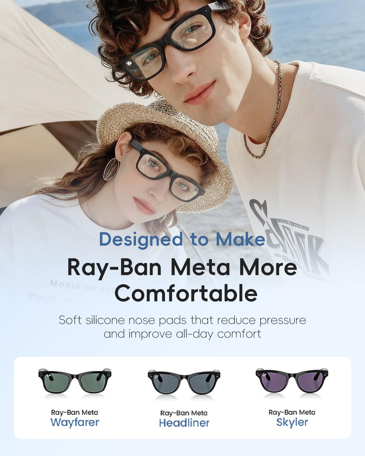 Silicone Eyeglass Nose Pads Ray-Ban Meta Smart Glasses Wayfa