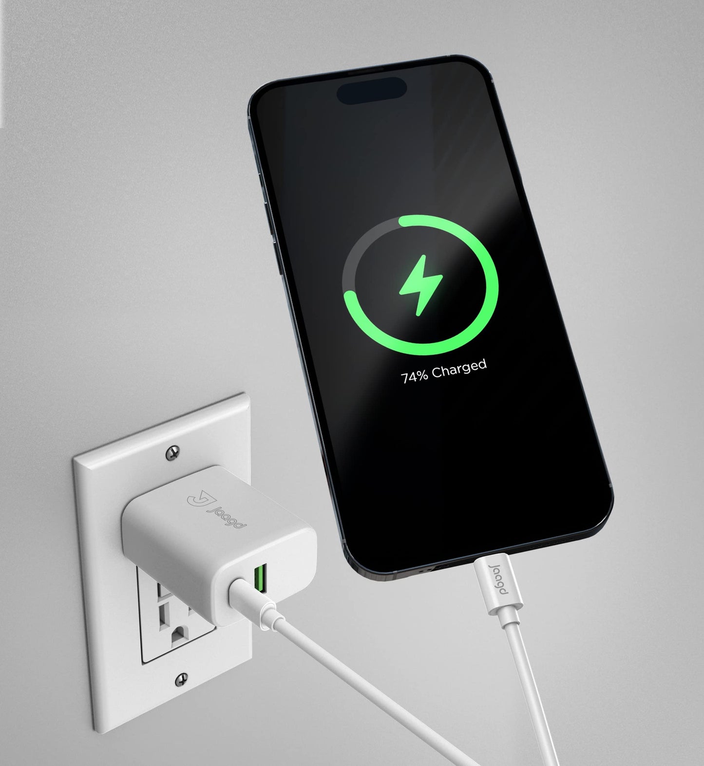 Charger For Iphone And Ipad, Usb C And Usb Dual Wall Charger Set With Type-C Lig