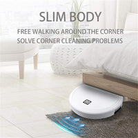 Aspirateur robot 3-en-1 1800Pa Nettoyeur de sol intelligent multifonctionnel rechargeable par USB Aspirateur balayage sec et humide